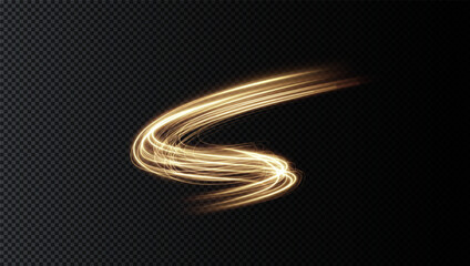 Aufkleber - glowing blue neon wave effect featuring twirling energy streaks, sparkling particles, and futuristic radiance. Perfect for storm visuals, vortex designs, and abstract backgrounds. Vector illustration