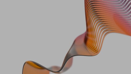 Leinwandbilder - Glowing wave lines in subtle pink and blue gradients on a black background, forming a smooth and modern abstract design with fluid motion and minimalistic geometry........