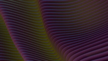 Poster - Flowing layered lines in purple and teal create a smooth, modern wave design with fluid curves and gradient transitions, evoking a minimal and futuristic aesthetic.
