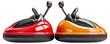 © OMD - PNG Red and orange bumper cars side by side