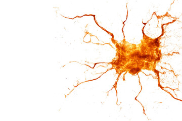 Wall Mural - Orange energy burst with transparent background for creative use