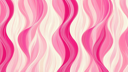 Wall Mural - Abstract pink wave patterns create a dynamic visual experience in a contemporary design setting Generative AI