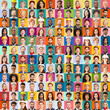 © Robert Kneschke - Quadrat Collage aus bunten Portraits von Menschen in vielen Berufen