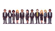© yuliana - 8-bit pixel art of business people smiling and standing
