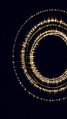 Wall Mural - captivating light trails: a stunning display of sparkling circles captured in nighttime long-exposur