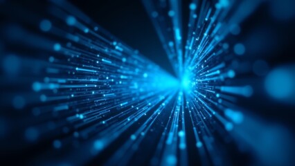 Wall Mural - Abstract Blue Light Burst Background