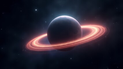 Wall Mural - Saturn-Like Planet In Deep Space