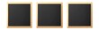 © Tanish - 3 empty blackboards in wooden frames, white background