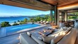 © Pannee - A stylish open-plan living room with a -seater sofa positioned at the perfect viewing angle
