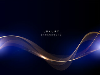 Wall Mural - abstract elegant glossy flowing line background vector