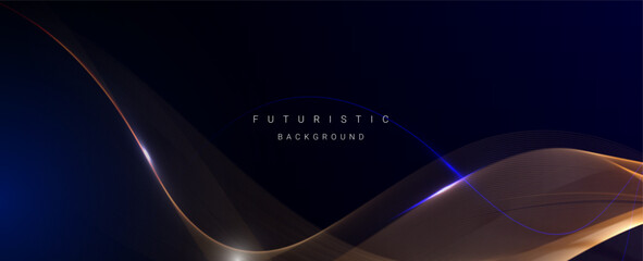 Wall Mural - abstract elegant glossy flowing line background vector