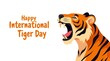 © TShirt Empire - Happy International Tiger Day Cartoon Roaring Orange Black Tiger Image