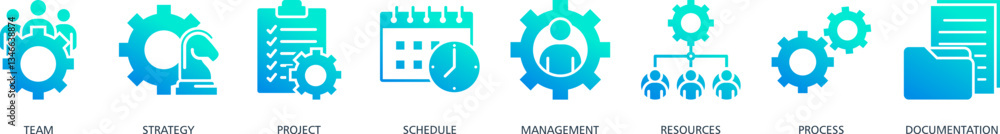 Work Flow web icon vector illustration concept with icon of team ...
