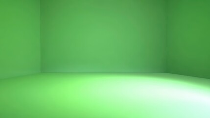 Poster - Empty green room with light beam.