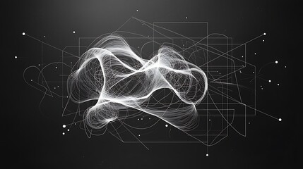 Poster - Abstract digital art with dynamic flowing forms