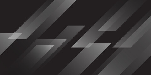 Fototapete - Abstract black and grey triangle vector background. creative geometric rectangle pattern texture. design for brochure, website, flyer. Geometric black wallpaper, presentation background template.	