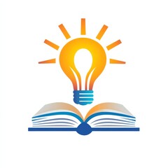 Fototapete - Unleashing Knowledge: A Brilliant Idea Emerges from the Pages of an Open Book, Illuminating Learning and Innovation.
