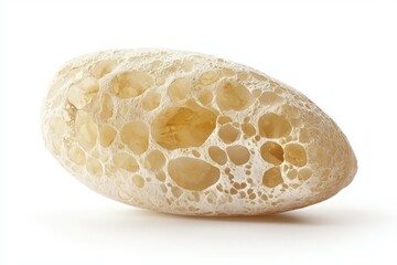 Fototapete - Porous organic shape on soft white background detailed pattern interesting texture light and gentle color