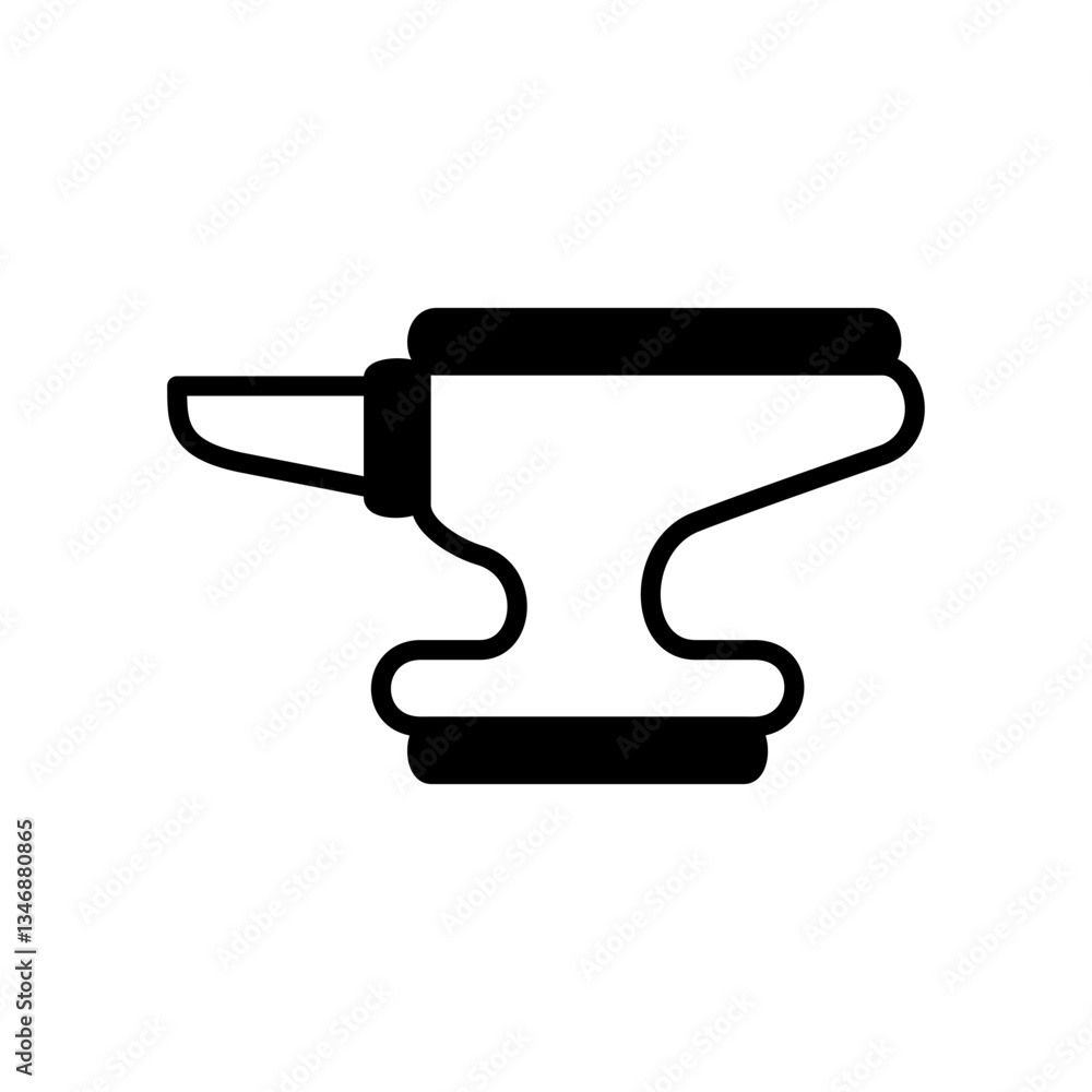 anvil icon, simple flat style, illustration, logo sign symbol pictogram ...