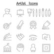 © Puckung - Art icon set in thin line style