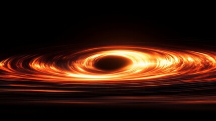 Wall Mural - A time-lapse view of a black hole bending light across the cosmos, creating a surreal visual effect 