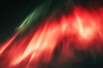 Wall Mural - abstract aurora borealis red and green celestial night sky background