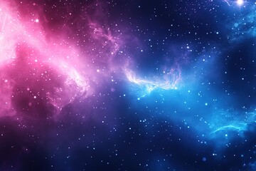 Wall Mural - stunning cosmic nebula pink and blue galaxy background for design