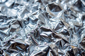 Canvas Print - abstract silver foil texture with light and shadow