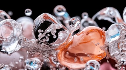 Wall Mural - abstract water droplet explosion