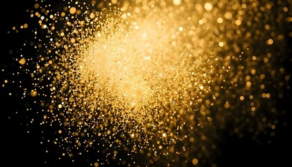 Wall Mural - a blurry image of gold dust on a black background
