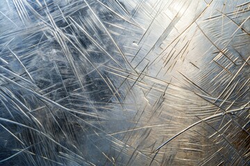 Canvas Print - scratched industrial metal surface close up abstract silver texture
