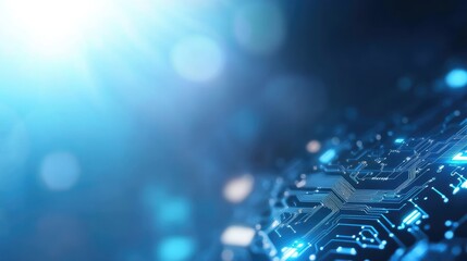 Wall Mural - Abstract circuit board technology background