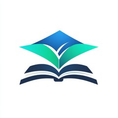 Poster - Open Book and Graduation Cap: A Symbol of Knowledge and Academic Achievement in Elegant Design.