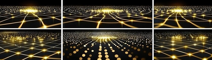 Abstract network glow, modern design, technology background, visual presentation