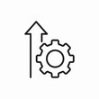 © agv - arrow up process gear settings icon vector sign