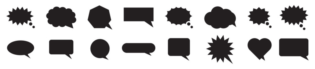 Wall Mural - collection of speech bubbles and thought clouds