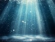 © kuli - Underwater Light Beam Radiating Sparkle.
