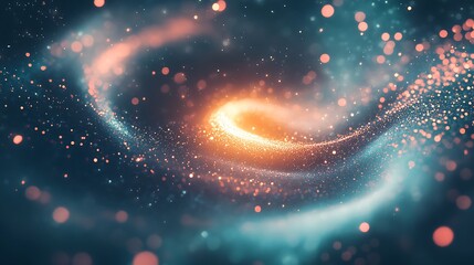 Wall Mural - evolving holographic mark in a digital space