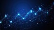 © LesaMurina Coll - Abstract network graphic, rising trend, futuristic background. Possible stock image use Technology, innovation, data visualization