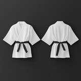 White Karate Gi Mockup for Front & Back View.