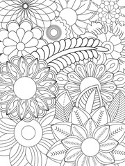  PrintFlowers Coloring Pages For Adules
