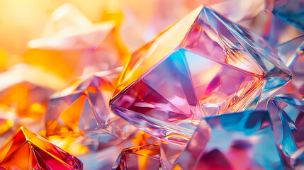 Fototapete - Glistening crystals reflect sunlight creating a vibrant display of colors in a stunning arrangement