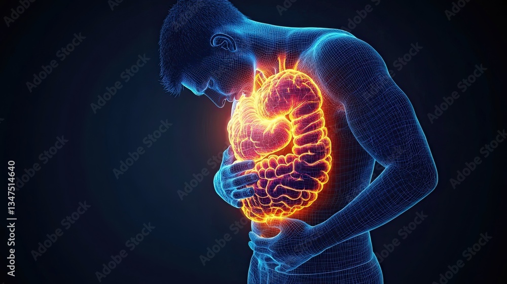 Stock-Illustration „Digestive system diseases showcasing common ...
