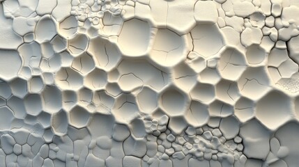 The image features a futuristic wall with a white, tiled background, incorporating 3D diamond-shaped blocks in a polished, rendered design