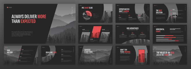 Wall Mural - creative presentation templates set. use for creative presentation background, brochure cover design