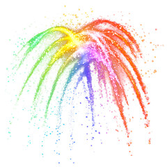 Wall Mural - png fireworks rainbow celebration night multicolored.