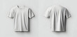 © Fazal - A white male t-shirt mockup designed for easy graphic placement, shown in both front and back views. 40k, , high resolution