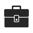 © matrok - Business briefcase icon in black silhouette style