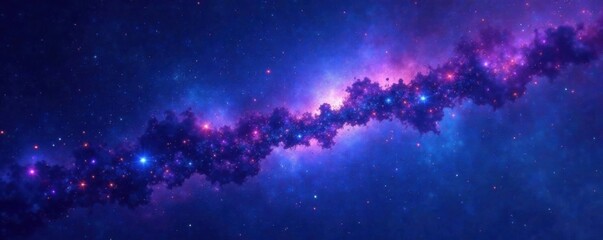 celestial canvas with twinkling stars in deep blues and purples, vastness, cosmos