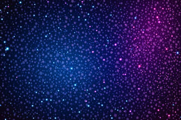 Poster - Abstract background showing vibrant blue and purple glittering particles with light effect